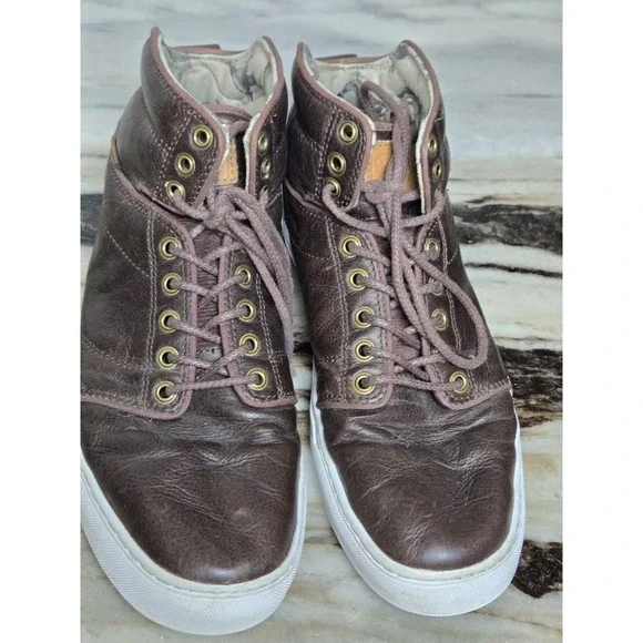 Vans Shoe Mens Size 11 Brown Leather Retro - Picture 2 of 14
